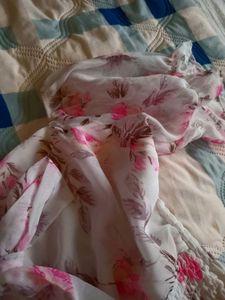 Floral Chiffon Top with bow