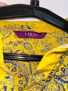 LIBAS Yellow Printed Kurta