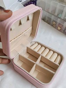 Pink Travel Jewelry Organizer