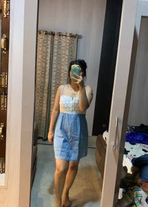 Cute Blue &amp; White Mini Dress💙💖🦋