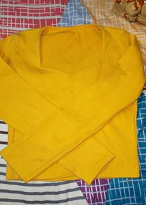 chrome yellow Crop Top