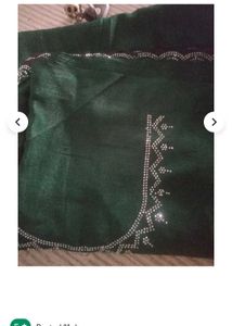 New Dark Green Shade Saree With Blouse Piece