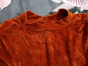 Rust Velvet Crop Top