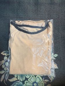 Cute Beige Long Sleeve Top