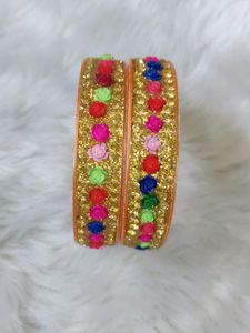 Floral Diamond Pattern Bangles