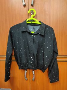 Cute Black Shirt Style Top