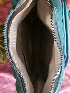 Chic Teal Quilted Shoulder Bag /Gold Chain Strap