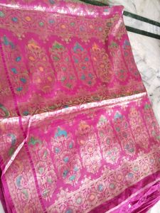 Pink Banarasi Silk Saree