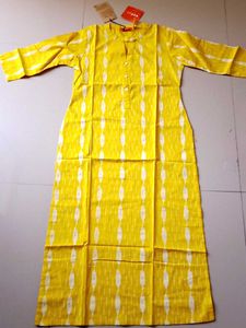 Libas- Yellow Kurta(Pure Cotton)