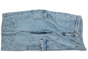 Light Wash Denim Cargo Pants