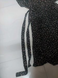 Floral Print Midi Dress with Belt