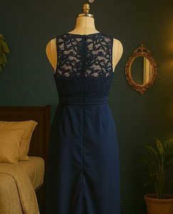 Sale🎉🎊Navy Blue Maxi Dress with Slit