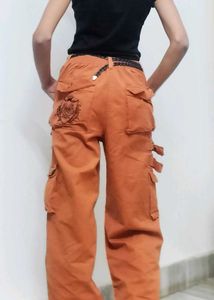 Orange Cargo Pants