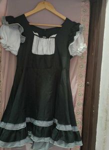 Cute Maid Cosplay Dress black and white
