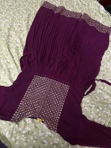 Elegant Purple Embroidered Kurta