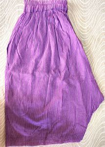 Set Of 2 Striped Purple Shorts