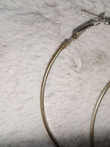 Big Silver Hoop Earrings