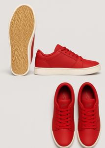 Red High-Top Fashion Sneakers