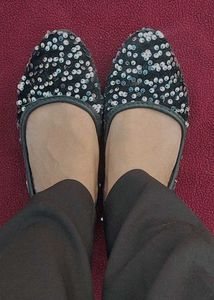 Sequined Ballerinas 🖤