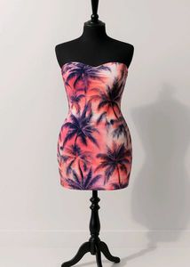 Tropical Print Mini Dress