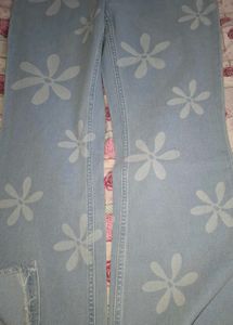 Floral Denim Jeans