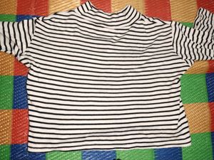 Black And White Stripes Crop Top