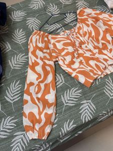 Pretty Abstract Pattern Trendy Crop Top