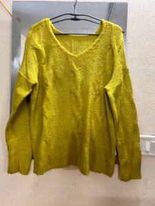 Final Offer✨🔥Neon Yellow Loose Fit Sweater