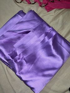 Purple Satin Fabric Piece