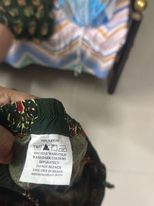 Green Floral Kurta Set