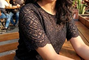 Elegant Black Lace Top