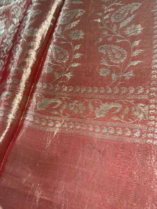 Banarasi Coral Shimmery Saree