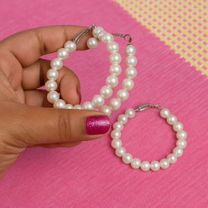 Pearl Hoop Earrings