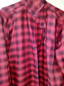 A Red Colour Casual Shirt
