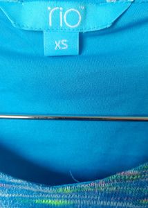 Blue Multi Colored Dress