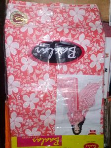 Cotton Branded Suit Set With Kamez And Dupatta