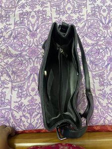 Black Leather Sling Bag