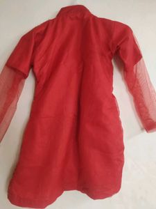 Beautiful Red Short Kurti With Dhoti Salwar ❤️‍🔥