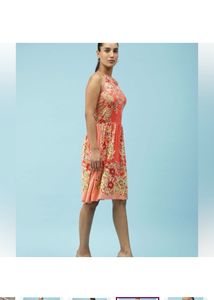 LABEL RITU KUMARFloral Print Fit &amp; Flare Dress