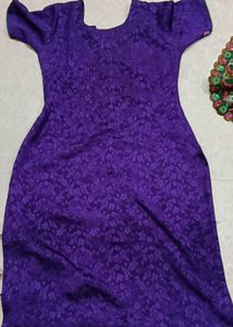 Beautiful Purple Embroidered Dress Material
