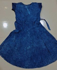 Cute Denim Fit &amp; Flare Dress