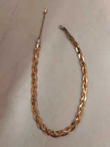 Vintage Braided Anti-tarnish Gold Tone Necklace
