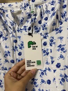 NEWME Floral Midi Dress with Slit