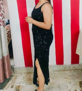 Sequin Embellished Little Black Dress