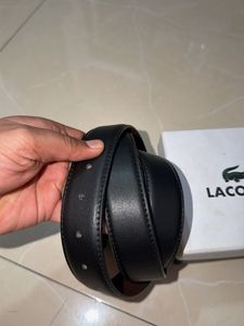 Lacoste Black Leather Belt