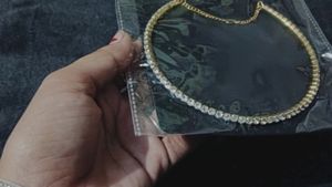 Golden Stone Studded Necklace