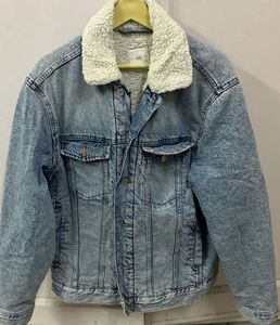 Denim Jacket w/ Sherpa Collar
