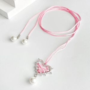 Y2K Imported Cute Gothic Necklace 🩷🎀✨🍓💗🤌🏻