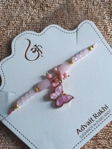 Pink Butterfly Rakhi