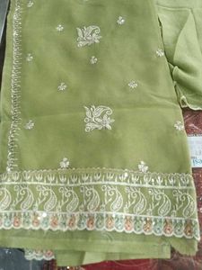 Green Embroidered Salwar Kameez